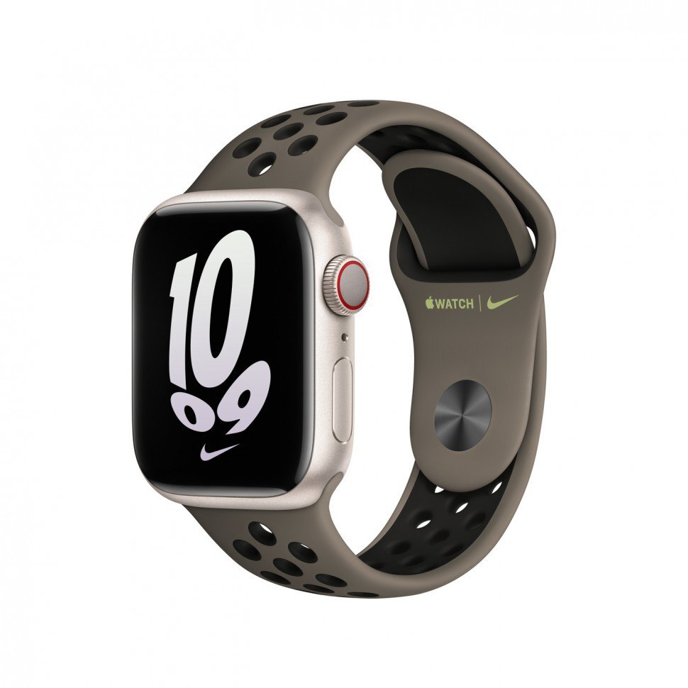 Оригинальный ремешок 40/41mm Olive Grey/Black Nike Sport Band S/M