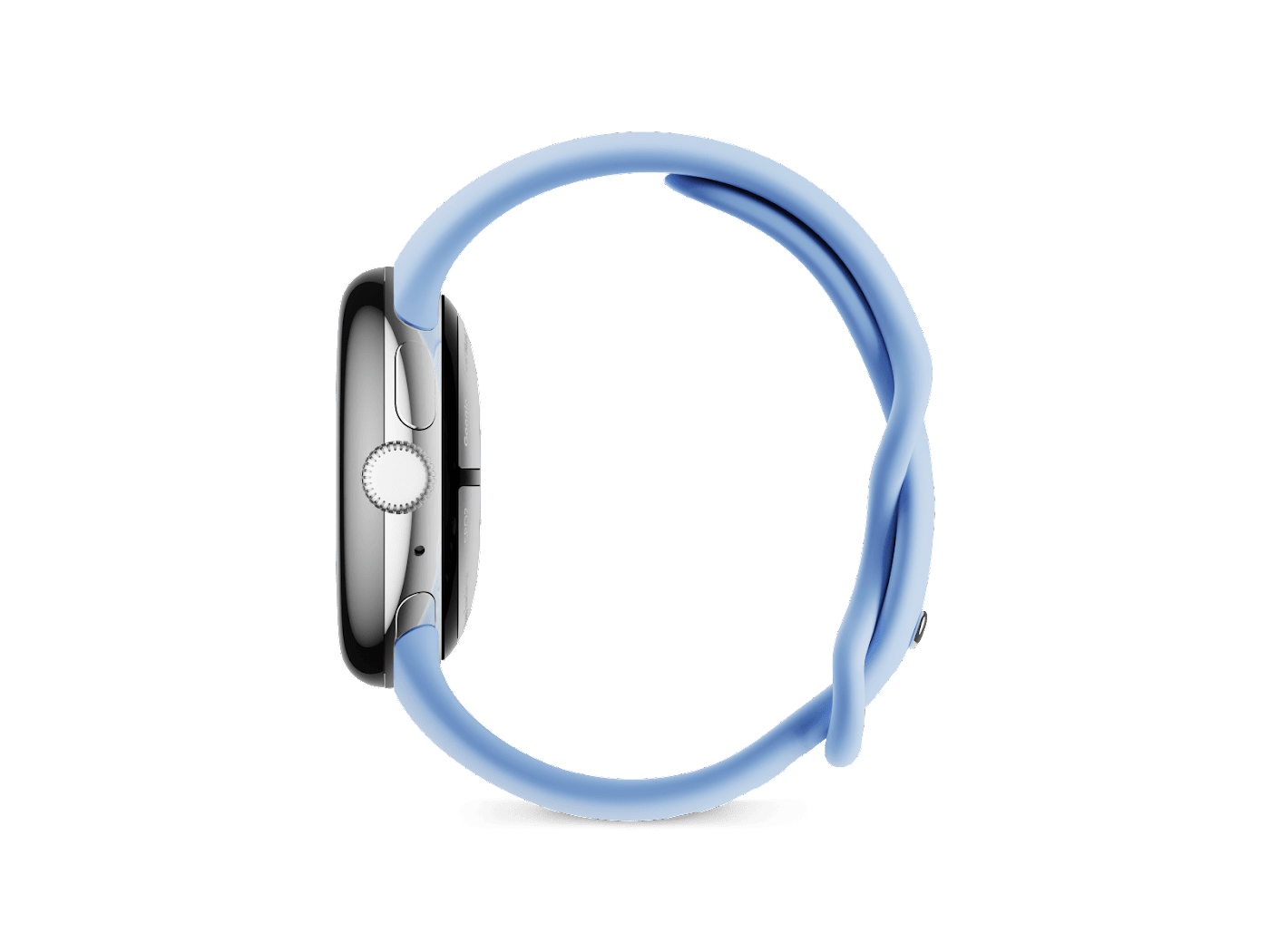 Google Pixel Watch 2 Polished Silver Aluminum Case / Bay Active Band