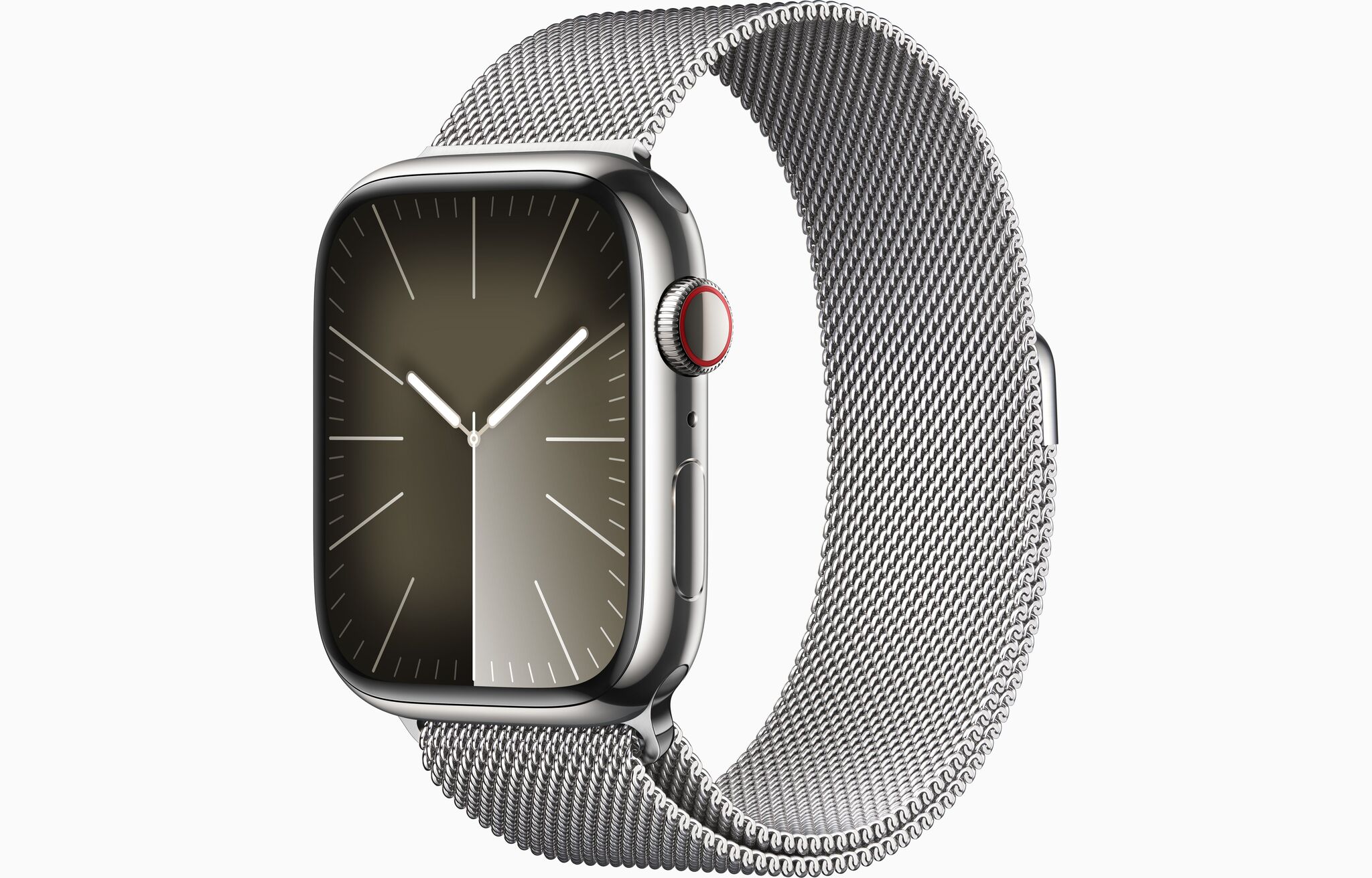 Apple Watch Series 9, 41 мм, корпус из нержавеющей стали Silver, Milanese Loop, Silver