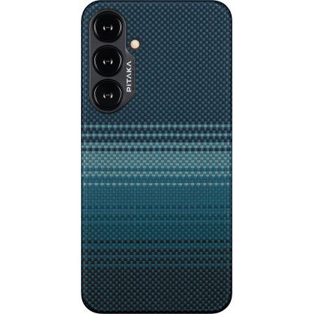 Чехол Pitaka Fusion Weaving MagEZ Case 4 для Samsung Galaxy S24+ , Moonrise (чёрный/синий)