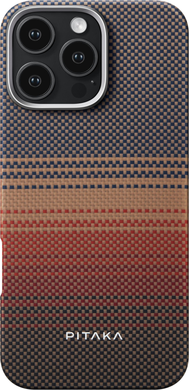 Чехол Pitaka MagEZ Tactile Woven Case для iPhone 16 Pro Max, Sunset (Коричневый)