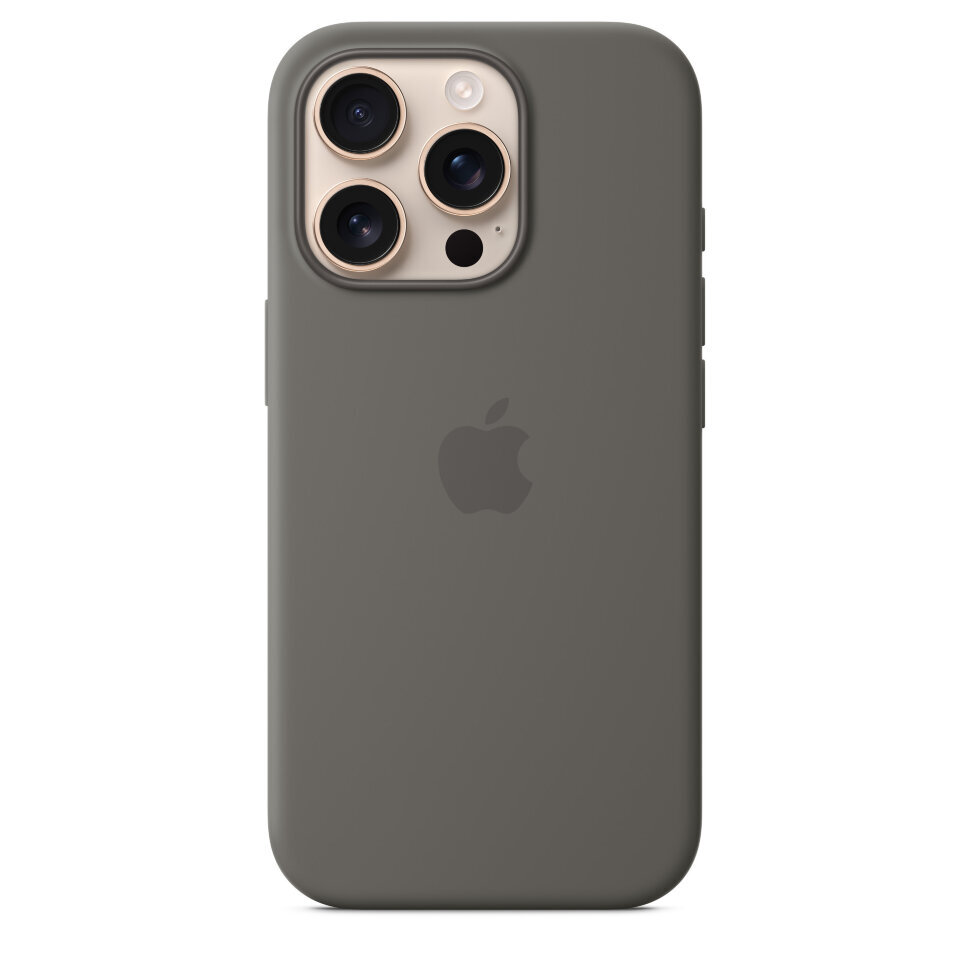 Силиконовый чехол для iPhone 16 Pro с MagSafe Stone Gray (Серый)