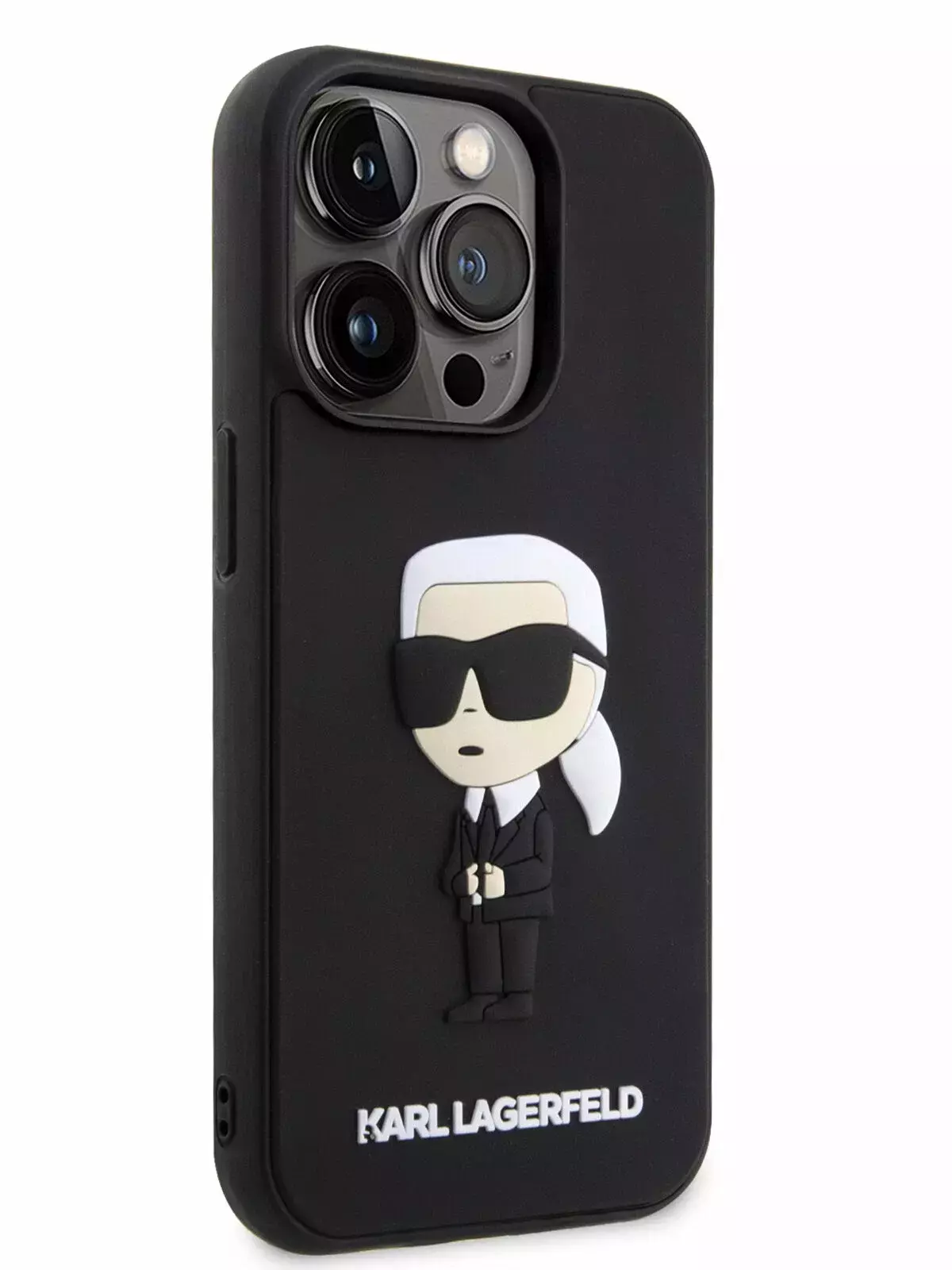 Чехол Karl Lagerfeld Rubber NFT Karl Ikonik для iPhone 15 Pro Hard Black (Чёрный)