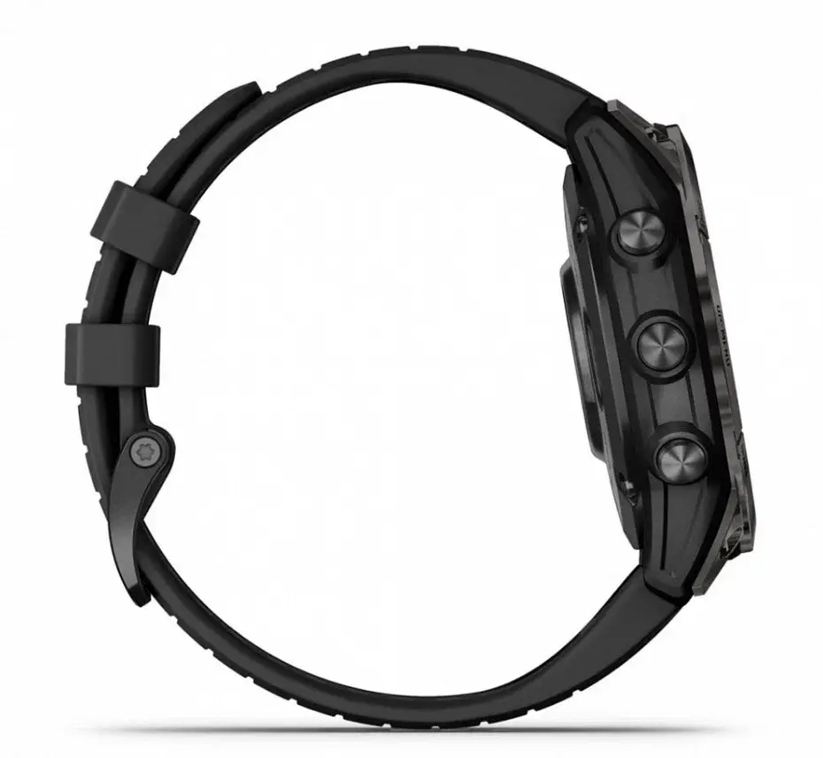 Умные часы Garmin Epix Pro (Gen 2) Sapphire Edition 47 мм, титановый, угольно-серый DLC, черный силиконовый ремешок
