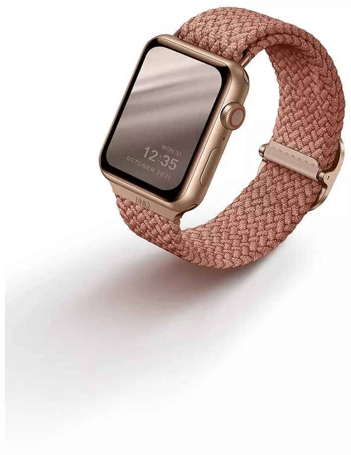 Ремешок Uniq 45/44/42мм ASPEN Design Strap Braided Pink (Розовый)