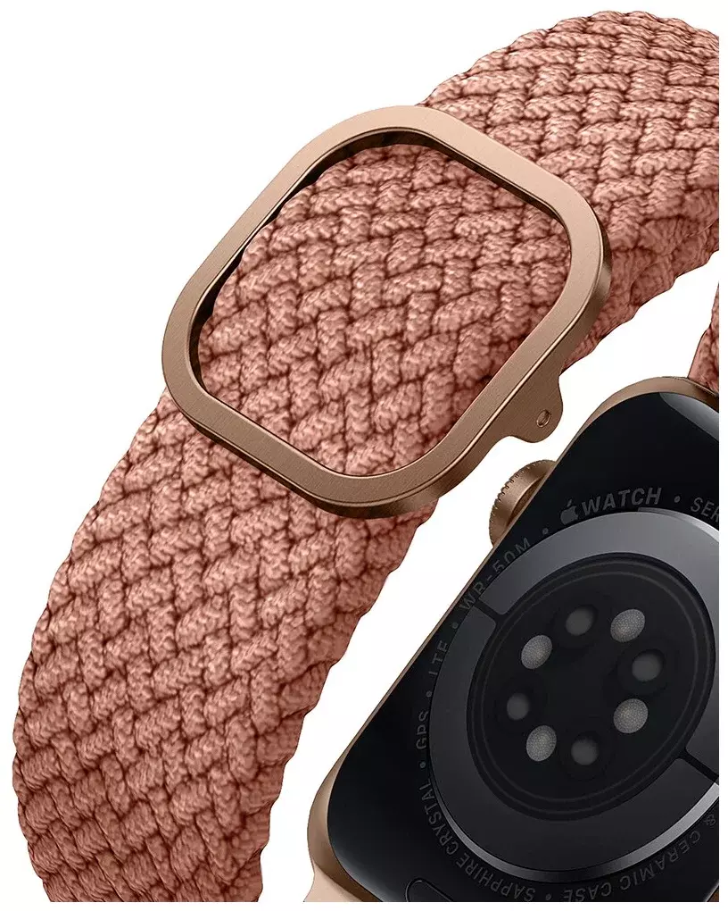 Ремешок Uniq 45/44/42мм ASPEN Design Strap Braided Pink (Розовый)