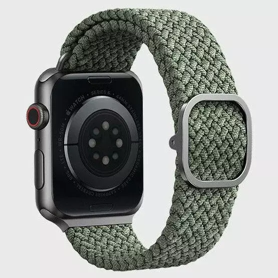 Ремешок Uniq 45/44/42мм ASPEN Design Strap Braided Green (Зелёный)