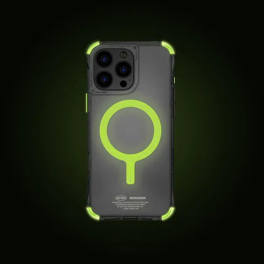 Чехол Skinarma SAIDO NITEGLOW Mag-Charge iPhone 16 Pro Max-Glow Green
