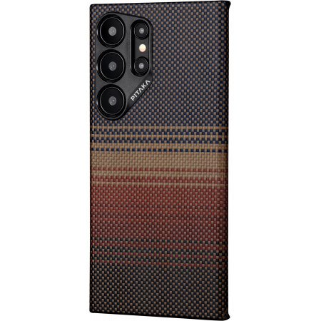 Чехол Pitaka Fusion Weaving MagEZ Case 4 для Samsung Galaxy S24 Ultra, Sunset (Коричневый)
