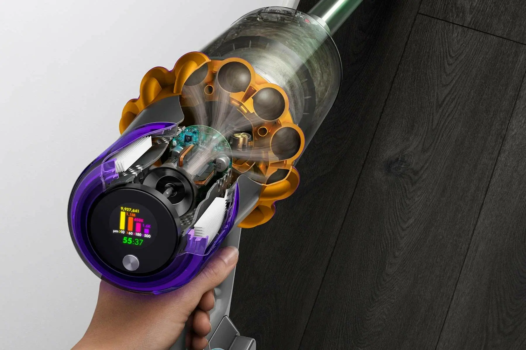 Пылесос Dyson V15 Detect Absolute SV47 Yellow/Nickel (Жёлтый/Никель)