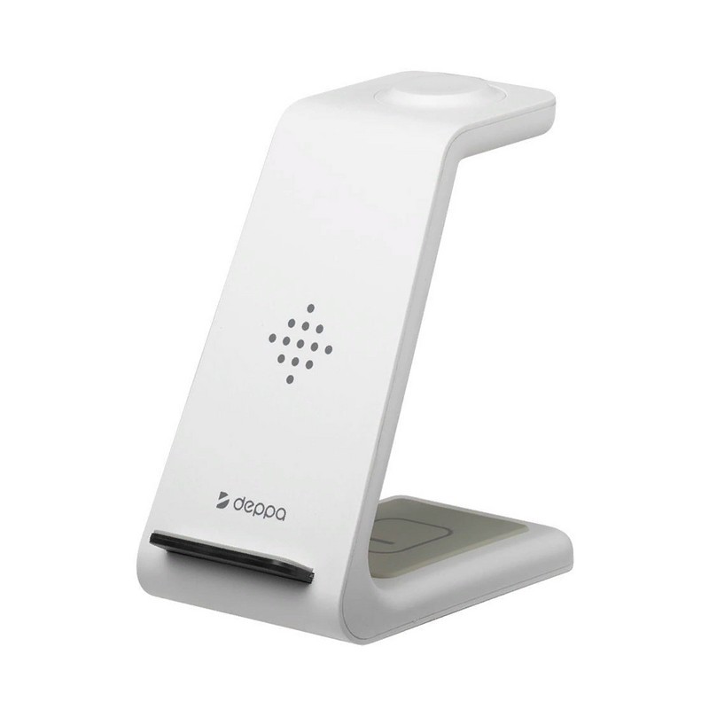 Беспроводное зарядное устройство Deppa 3в1 (D-24015) для Apple iPhone/ Watch/ Air Pods 20W Белый