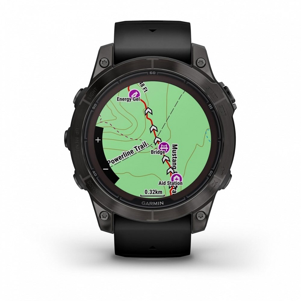 Умные часы Garmin Fenix 7 Pro Sapphire Solar титан DLC Carbon Grey с черным браслетом