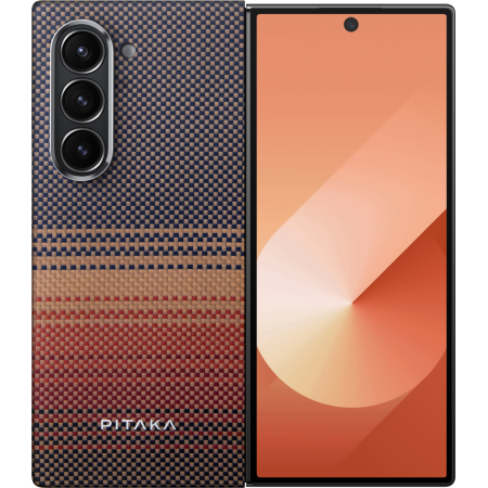 Чехол Pitaka Tactile Woven Case для Samsung Galaxy Z Fold 6, Sunset (Оранжевый)