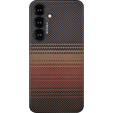 Чехол Pitaka Fusion Weaving MagEZ Case 4 для Samsung Galaxy S24 , Sunset (Коричневый)