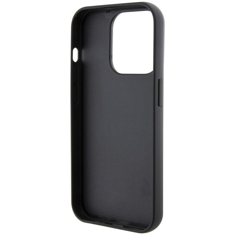 Чехол Karl Lagerfeld GripStand PU Saffiano NFT Choupette metal для iPhone 15 Pro Hard Black(Чёрный)