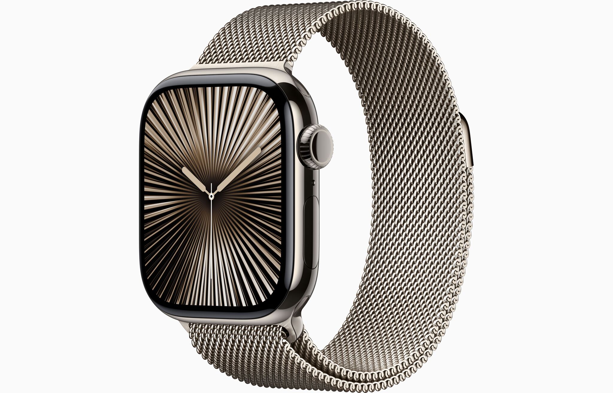 Apple Watch Series 10, 42 мм корпус Titanium, Milanese Loop Natural