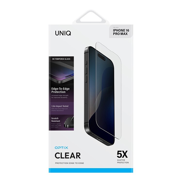 Защитное стекло Uniq Clear на iPhone