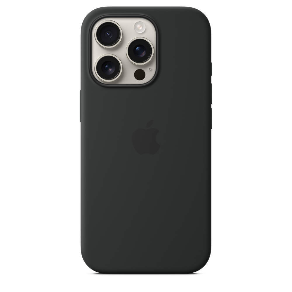Силиконовый чехол для iPhone 16 Pro с MagSafe Black (Чёрный)