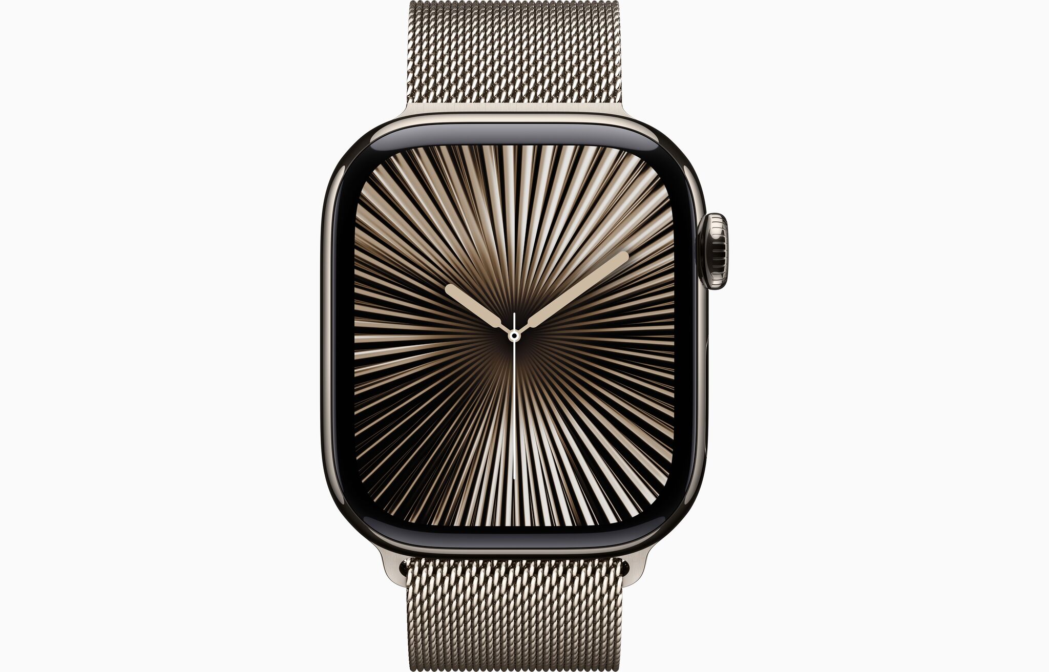 Apple Watch Series 10, 46 мм корпус Titanium, Milanese Loop Natural
