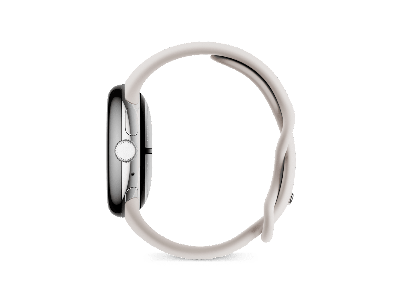 Google Pixel Watch 2 Polished Silver Aluminum Case / Porcelain Active Band