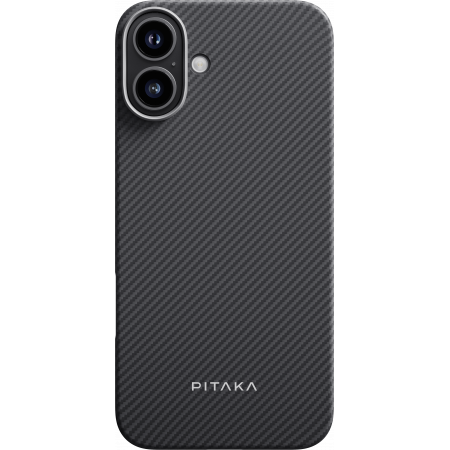 Чехол Pitaka Ultra-Slim Case 4 для iPhone 16 Black/Grey (Чёрный/Серый)