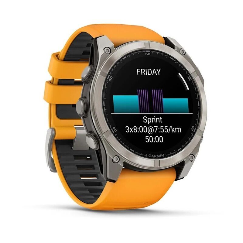 Умные часы Garmin Fenix 8 51mm Amoled Sapphire Titanium Spark Orange