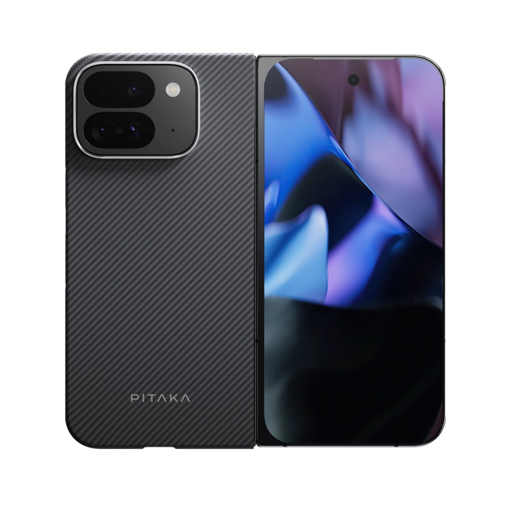 Чехол Pitaka Twill Ultra-Slim Case for Google Pixel 9 Pro Fold Black/Grey (Чёрный/Серый)