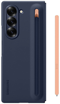 Чехол Силиконовый Samsung Silicon Case с S Pen Z Fold6 Синий