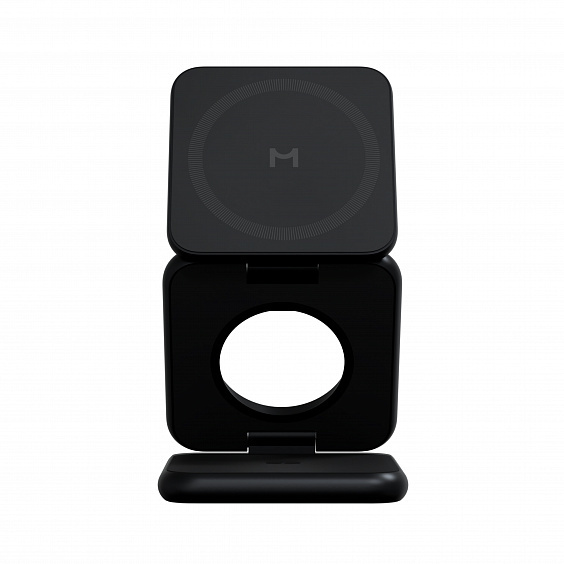 Складное беспроводное зарядное устройство Magssory Fold Pro 3 в 1 для iPhone, AirPods и Apple Watch, совместимое с MagSafe, Black (Чёрный)
