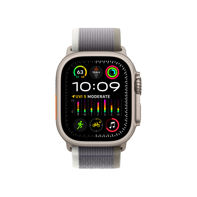 Apple Watch Ultra 2 49mm Titanium Case Trail Green Grey