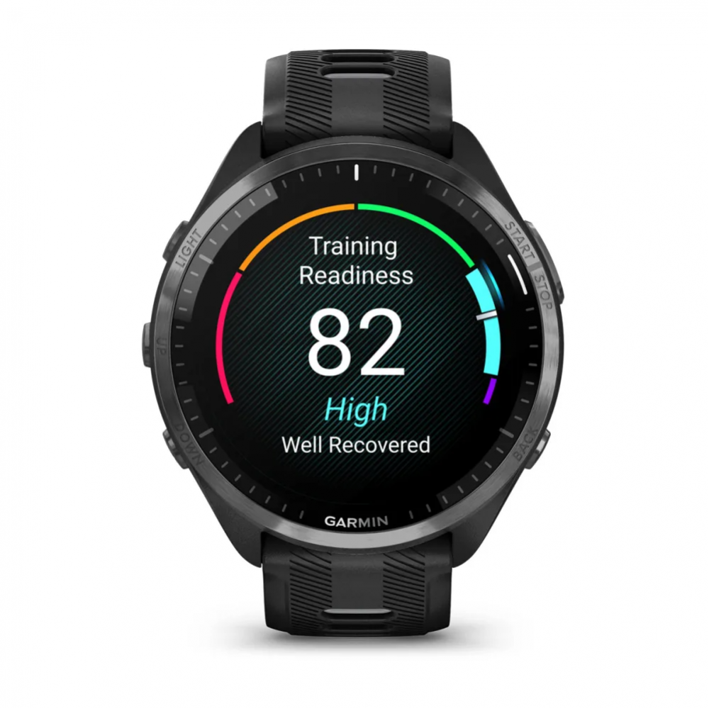 Умные часы Garmin Forerunner 965 с чёрным ремешком