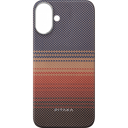 Чехол Pitaka Fusion Weaving MagEZ Case 4 для iPhone 16 Sunset (Коричневый)
