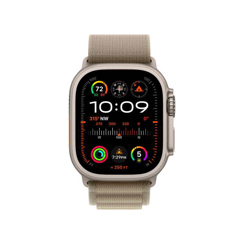 Apple Watch Ultra 2 49mm Titanium Case Alpine Loop Olive