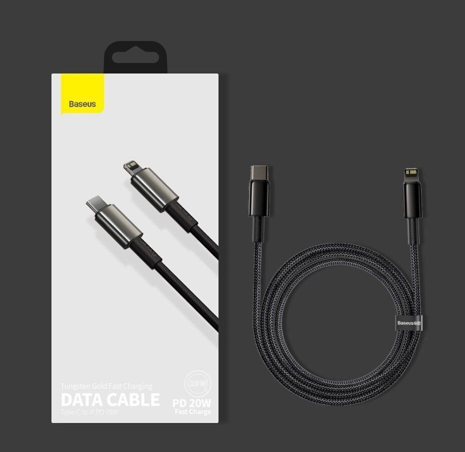 Кабель Baseus Usb-C/Lightning 2 м, Black (Чёрный)