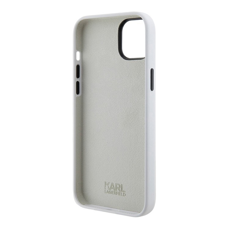 Чехол Karl Lagerfeld Liquid Silicone NFT Karl & Choupette Heads для iPhone 15 Pro Hard White (Белый)