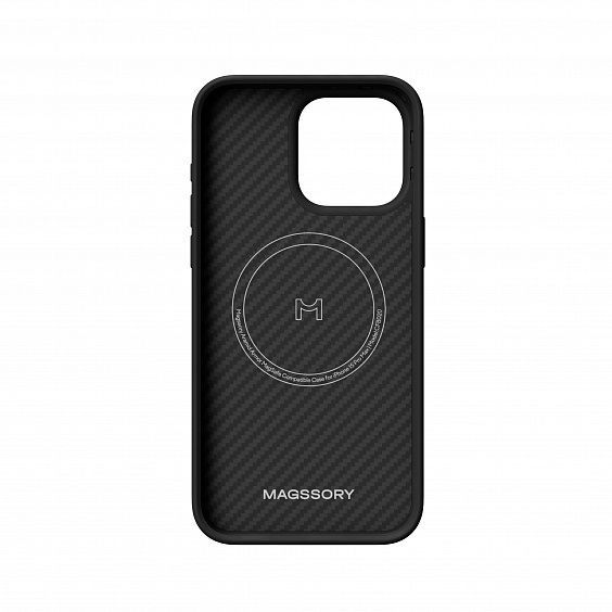 Чехол Magssory Aramid Armor Case для iPhone 15 Pro Max Black (чёрный)