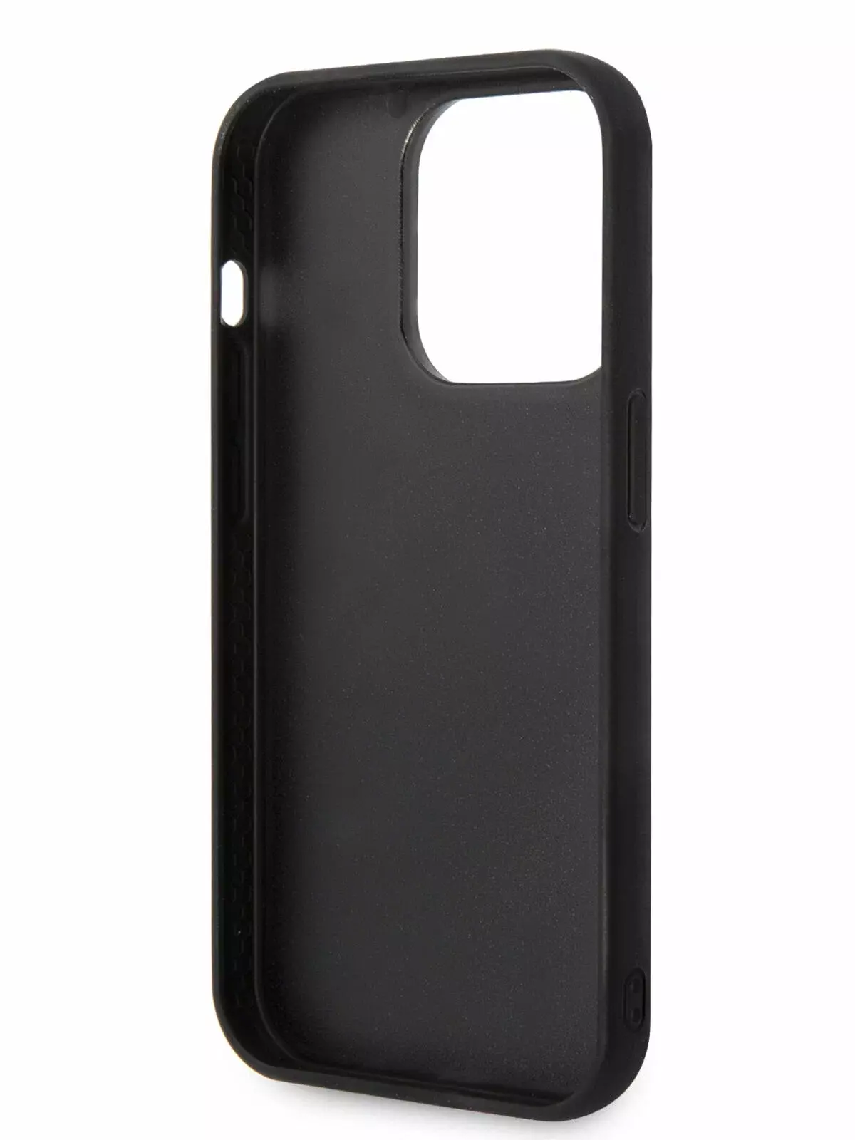 Чехол Karl Lagerfeld Rubber Monogram Metal logo для iPhone 15 Pro Hard Black (Чёрный)